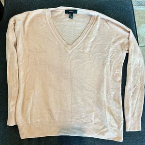 Pink V neck Express Sweatshirt